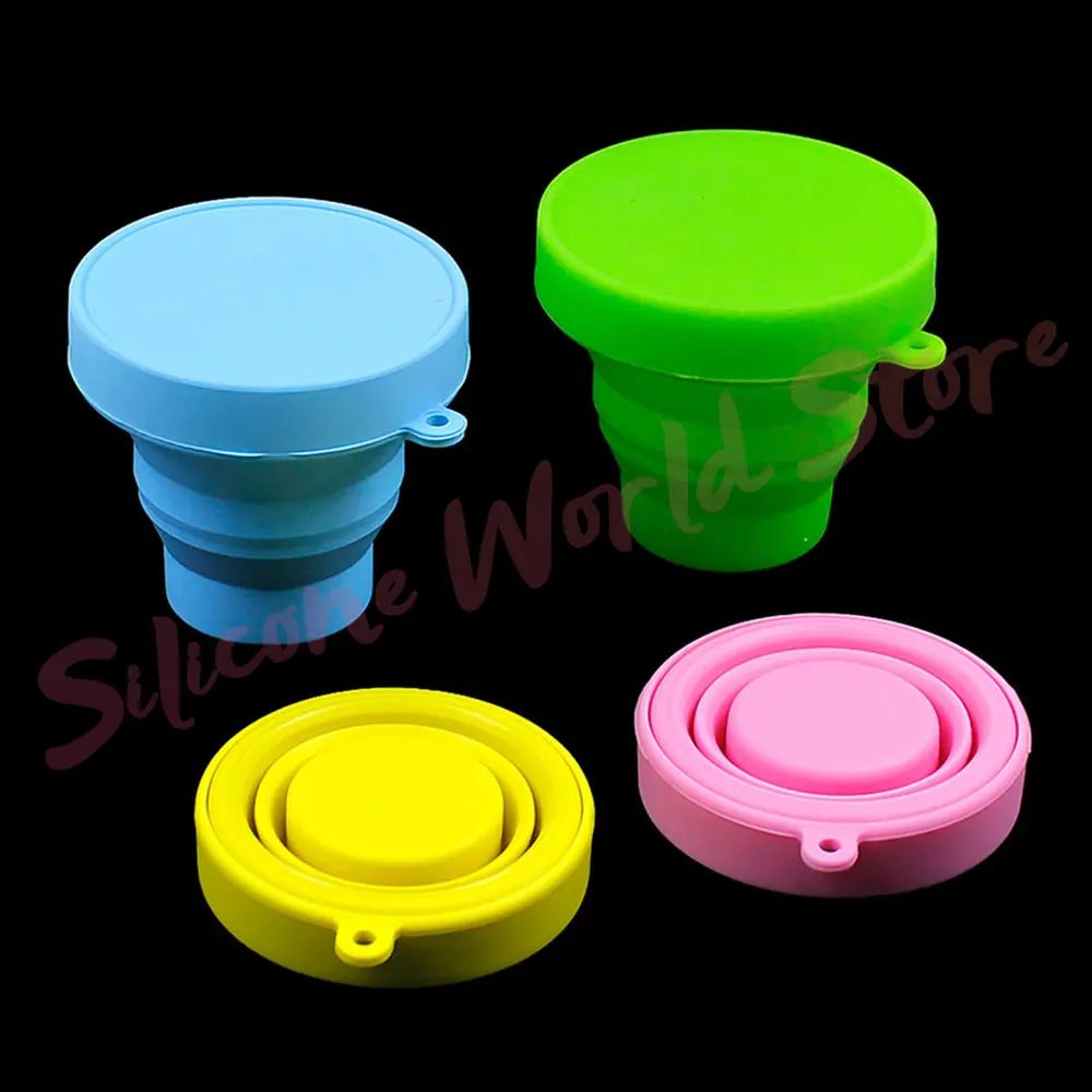 Silicone World Portable Silicone Folding Cup Mouthwash Cups Travel Outdoor Anti Drop Telescopic Cup Coffee Handcup Water Cup