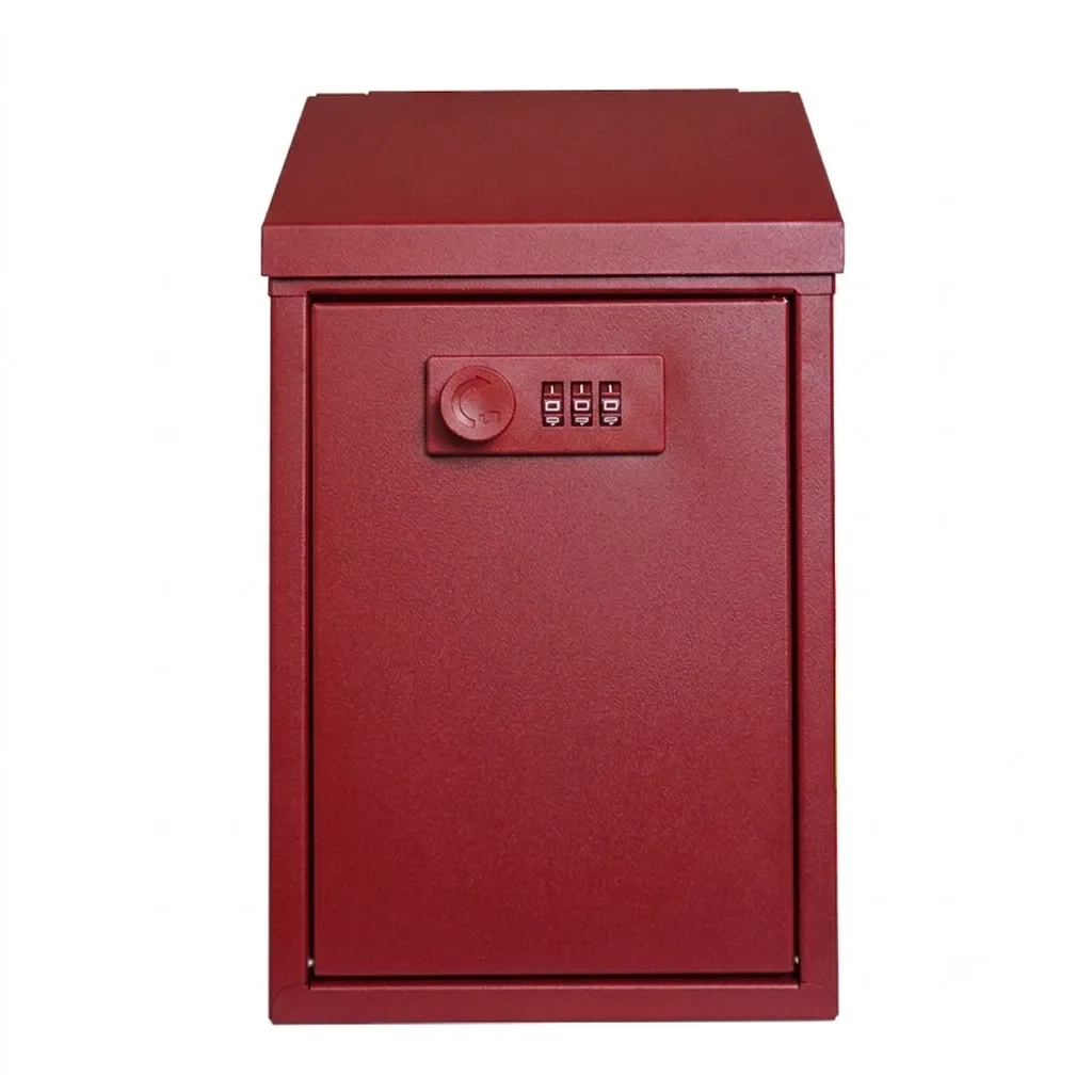 1pc Stainless Steel Mailbox With Password Lock Dual Slot Design Secure Protection Weatherproof Mailbox For Letters And Checks