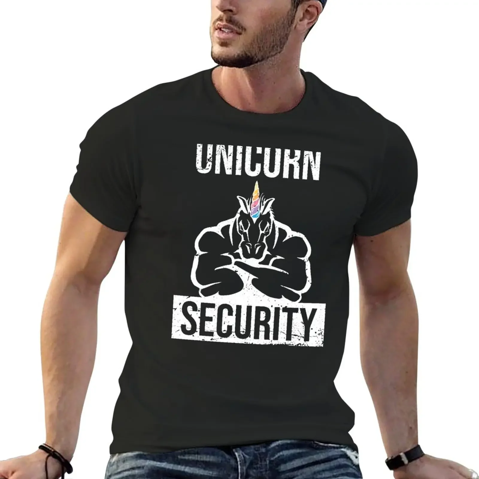 New Unicorn Security T-Shirt anime clothes black t shirts Anime t-shirt quick drying shirt t shirts for men pack