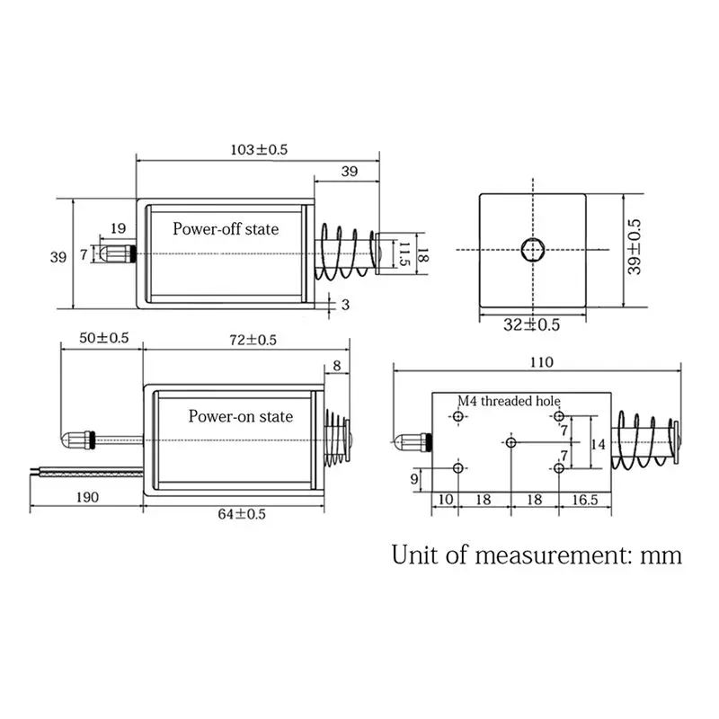 Aug. LY-1264B DC 12V Powerful Solenoid Electromagnet, Telescopic Magnetic Coil With 30Mm Stroke, Push-Pull Electromagnet