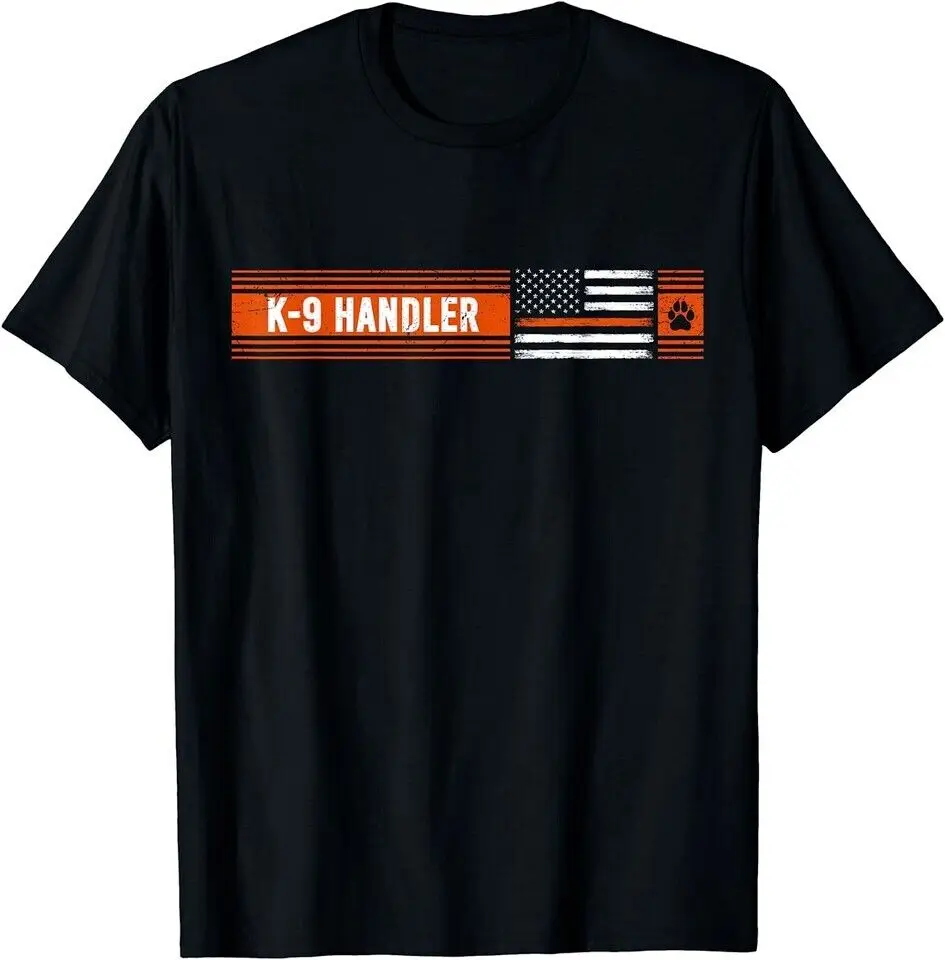 NEW LIMITED K-9 Handler Search & Rescue - Thin Orange Line Flag K9 Unit T-Shirt