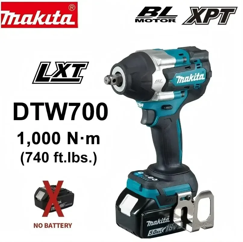 Makita DTW700 Akku 18V Bürstenloser Elektroschrauber Kabelloser Bohrschrauber Hochdrehmoment-Elektrowerkzeug Drehmomentschlüssel Wiederaufladbar