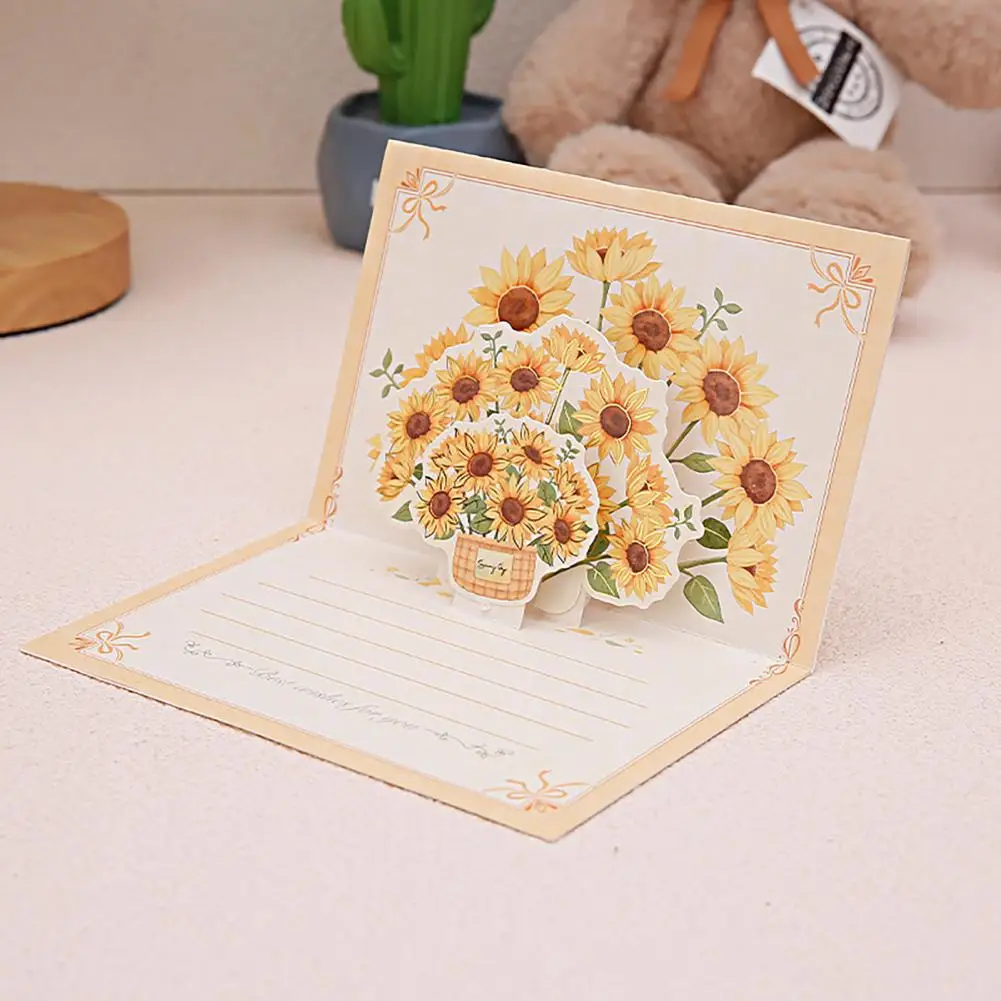 Heartfelt Pop Up Cards 3d Pop Up Greeting Cards Handmade 3d Flower Bouquet Pop-up Greeting Card for Mother's Day for Mom