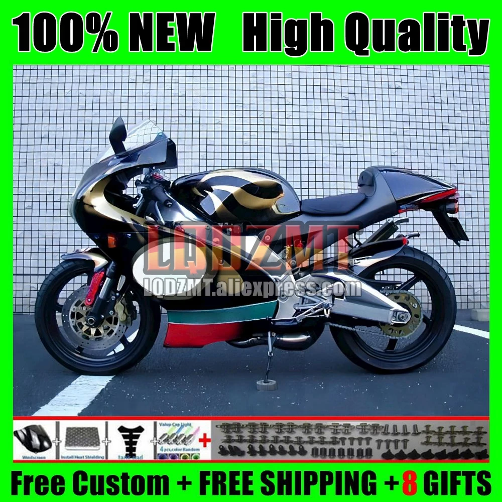 Body For Aprilia RS-250 RSV250 R RS250 RS250R RS 250 112No.42 RSV 250 R RR 95 96 97 RSV250RR 1995 1996 Black golden 1997 Fairing