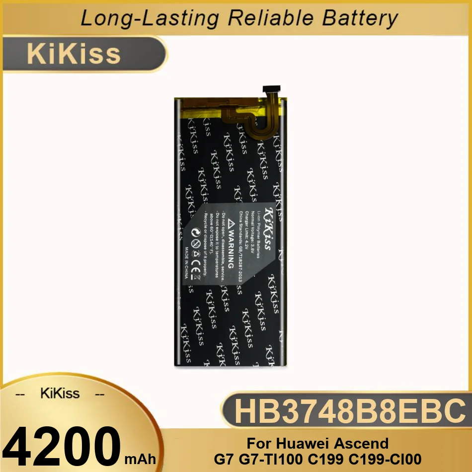 

Lightweight 4200Mah Premium Replacement HB3748B8EBC For Huawei Ascend G7 G7-TL100 C199 C199-CL00 Mobile Phone Battery