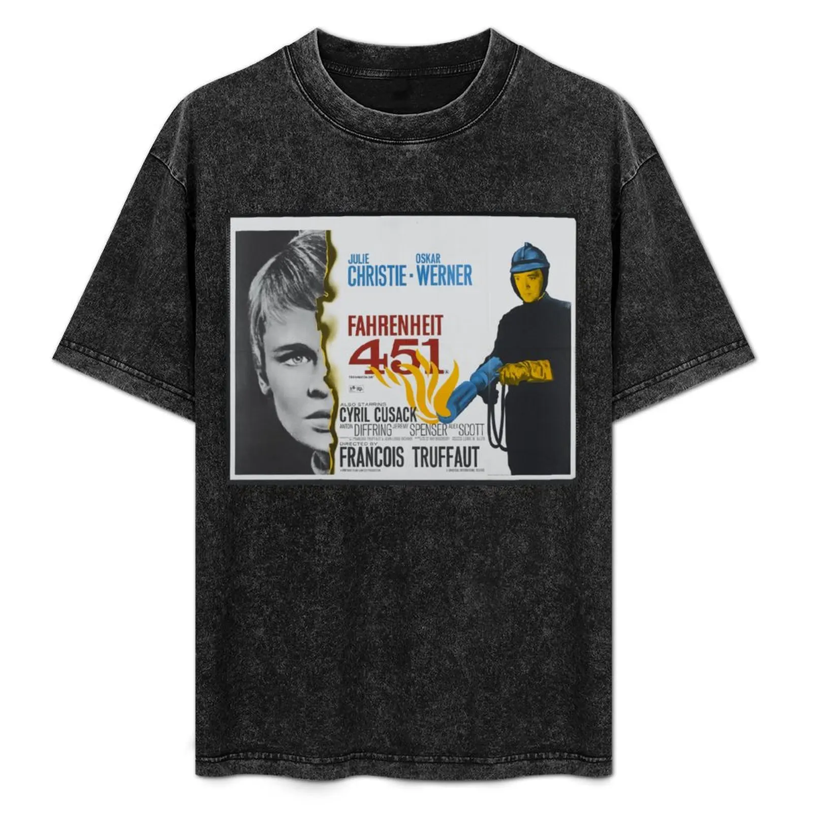 

Fahrenheit 451 vintage T-Shirt Plus Size Simple Casual Top