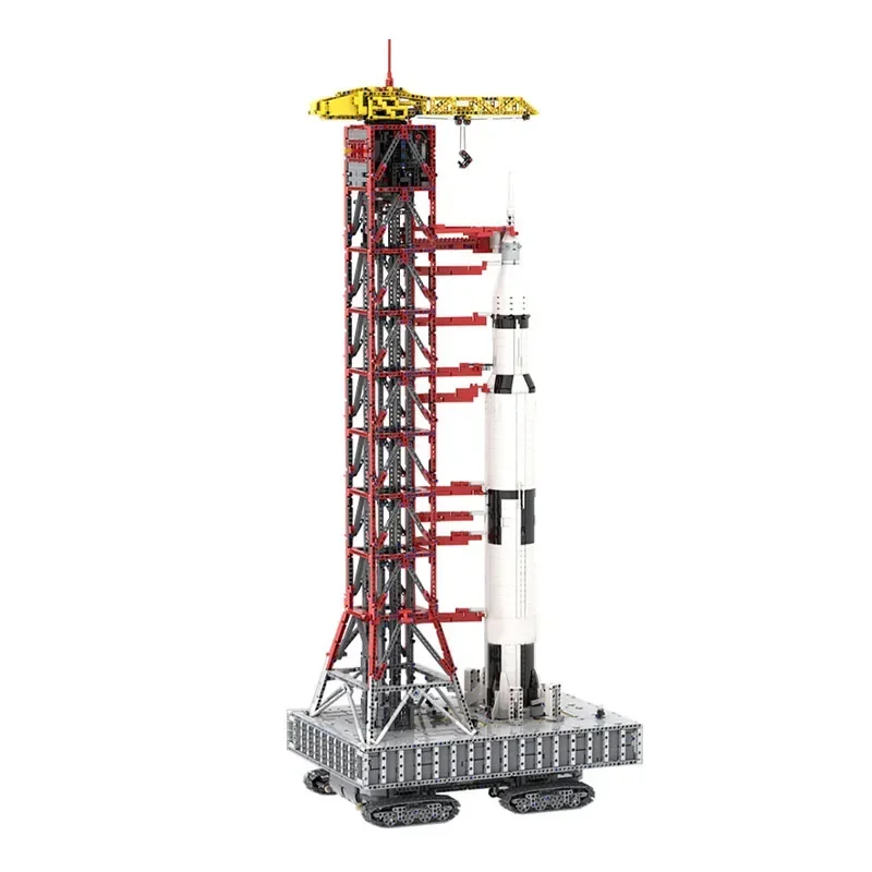 MOC-60088 Electric Track Saturn V Rocket Tower Assembly Splicing Building Blocks Model • 7706 Parts • Building Blocks Kids Toys