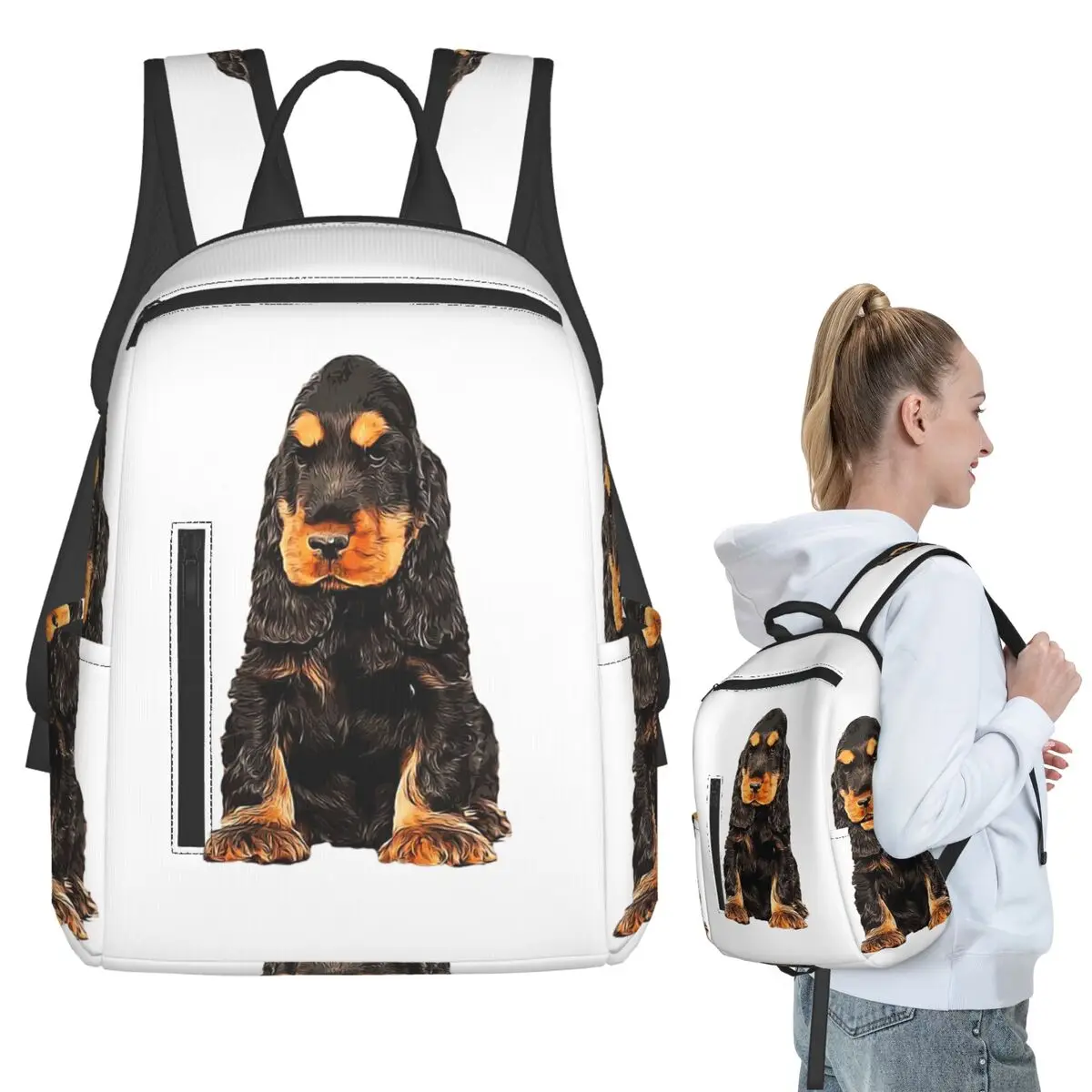 

Cocker Spaniel - English Cocker Spaniel Cute Puppy Dog Backpack Student BookBag Kids School Bag Laptop Shoulder Bags Men Women