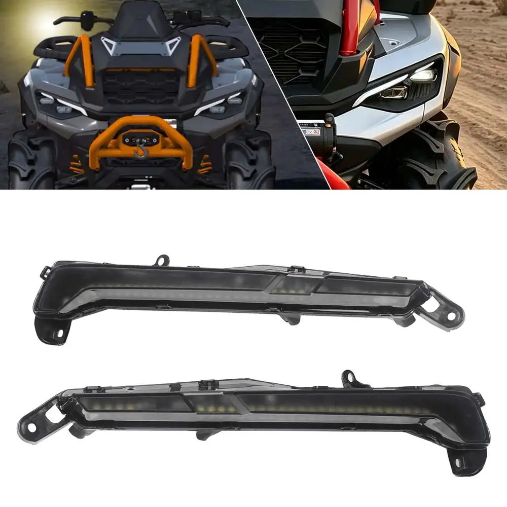 Front Daytime Running Light Auxiliary Led Light Led Front Drl Lamp Compatible With Can-Am Outlander 1000R Max 2025-2026 Smoked