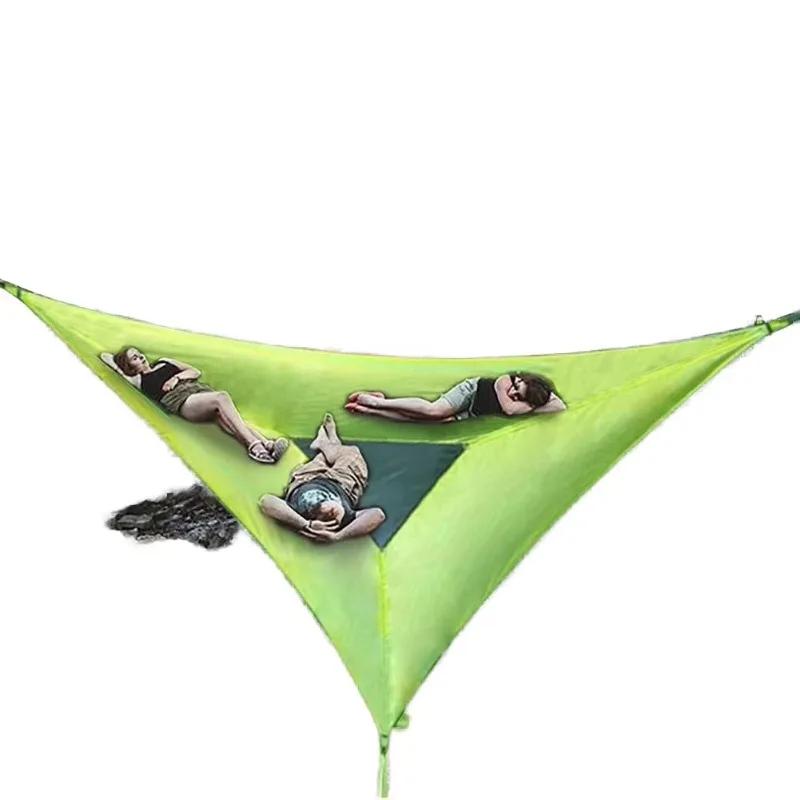 Portable 2~ 3 Person Nylon Parachute Hammock Rope Garden Furniture Set Tent Outdoor Camping Hiking Equipment Fast Delivery