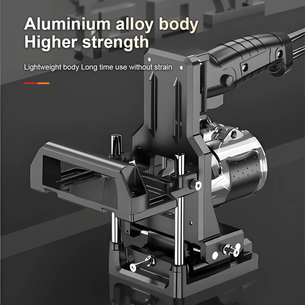 Woodworking Stand Holder Multi-function Trimmer 2-in-1 Connecting Bracket Industrial  Slotter Trimmer Bracket Hole Opener