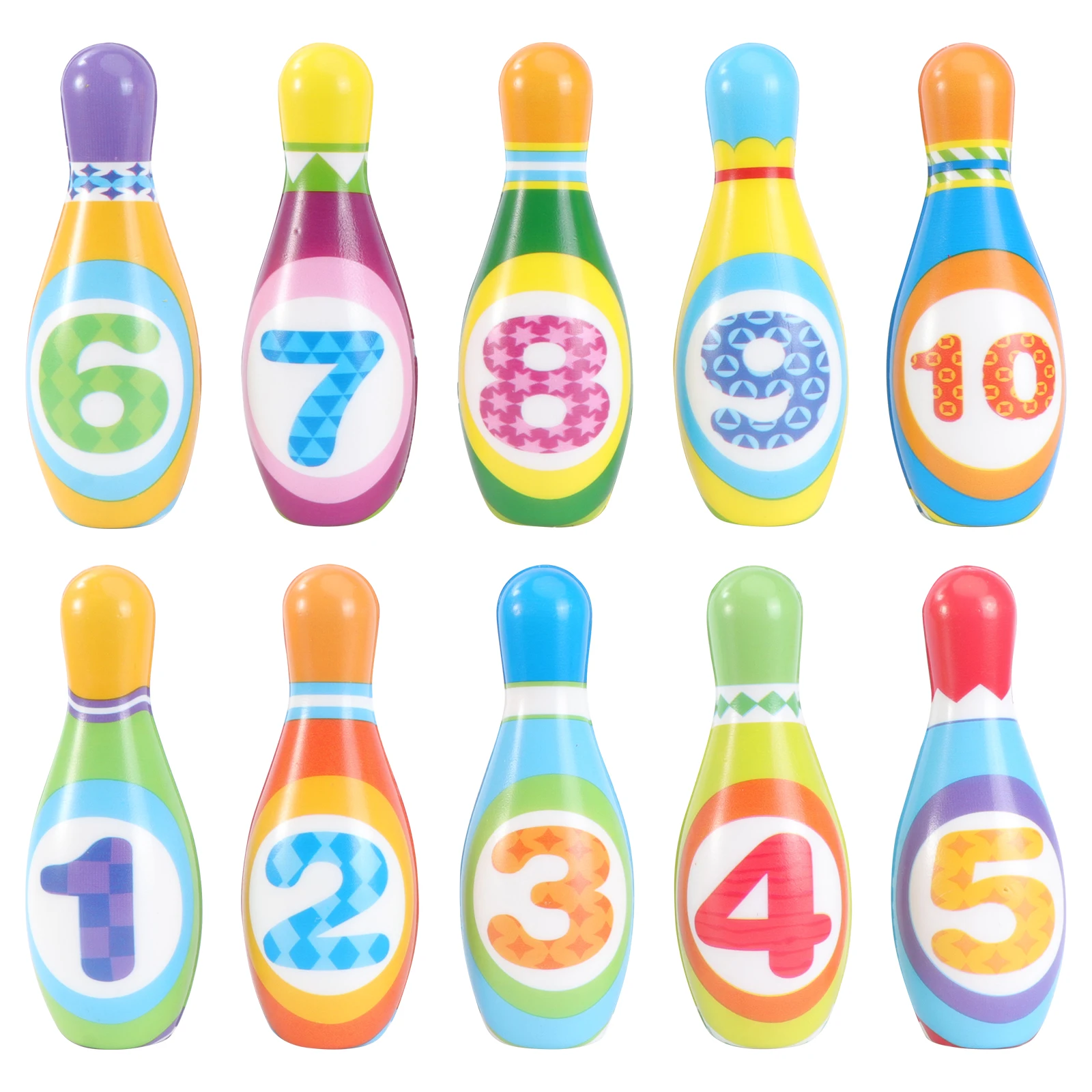 

Solid Colorful Bowling Set For Outdoor Educational Safe Eco-Friendly Parent Interaction Gift Large Size