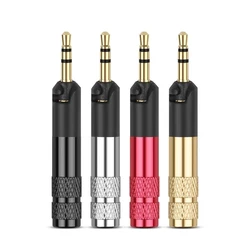 2Pieces 2.5mm 3 Pole Stereo Audio Jack Earphone Plug Adapter For -Sennheiser HD558 HD518 HD598 Headset Wire Connector DIY