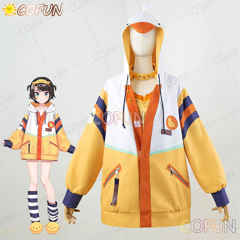 COFUN Vtuber NIJISANJI Livestreamer Ozora Subaru Cosplay Costume Halloween Outfits Women Suit Coat Hoodie Daily Wear