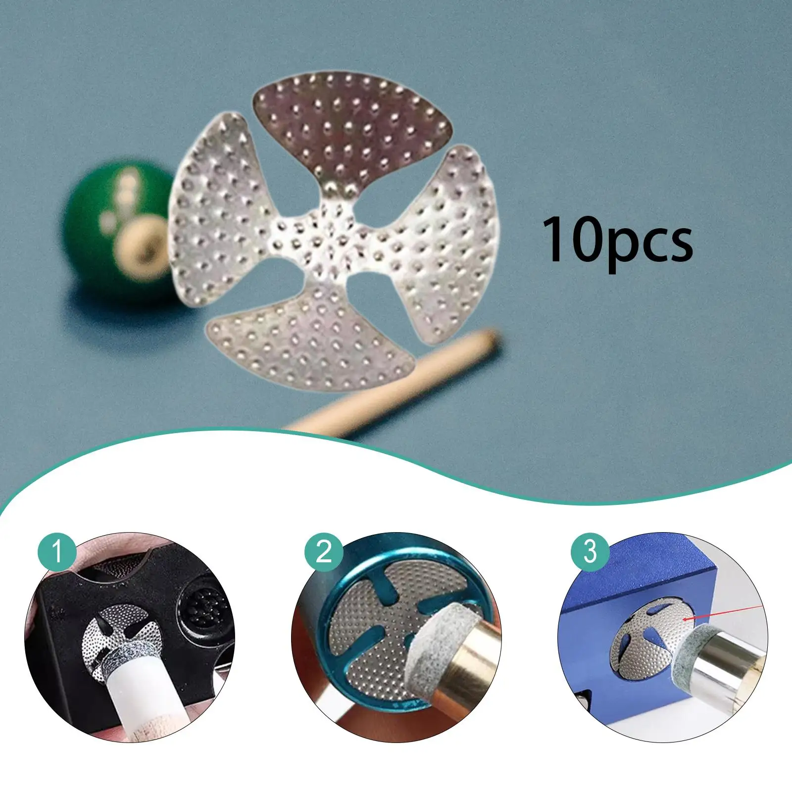 10Pcs Billiard Pool Cue Tip Repair Part Billiard Accessories Professional Spare Part Replacement for Game Room Competition