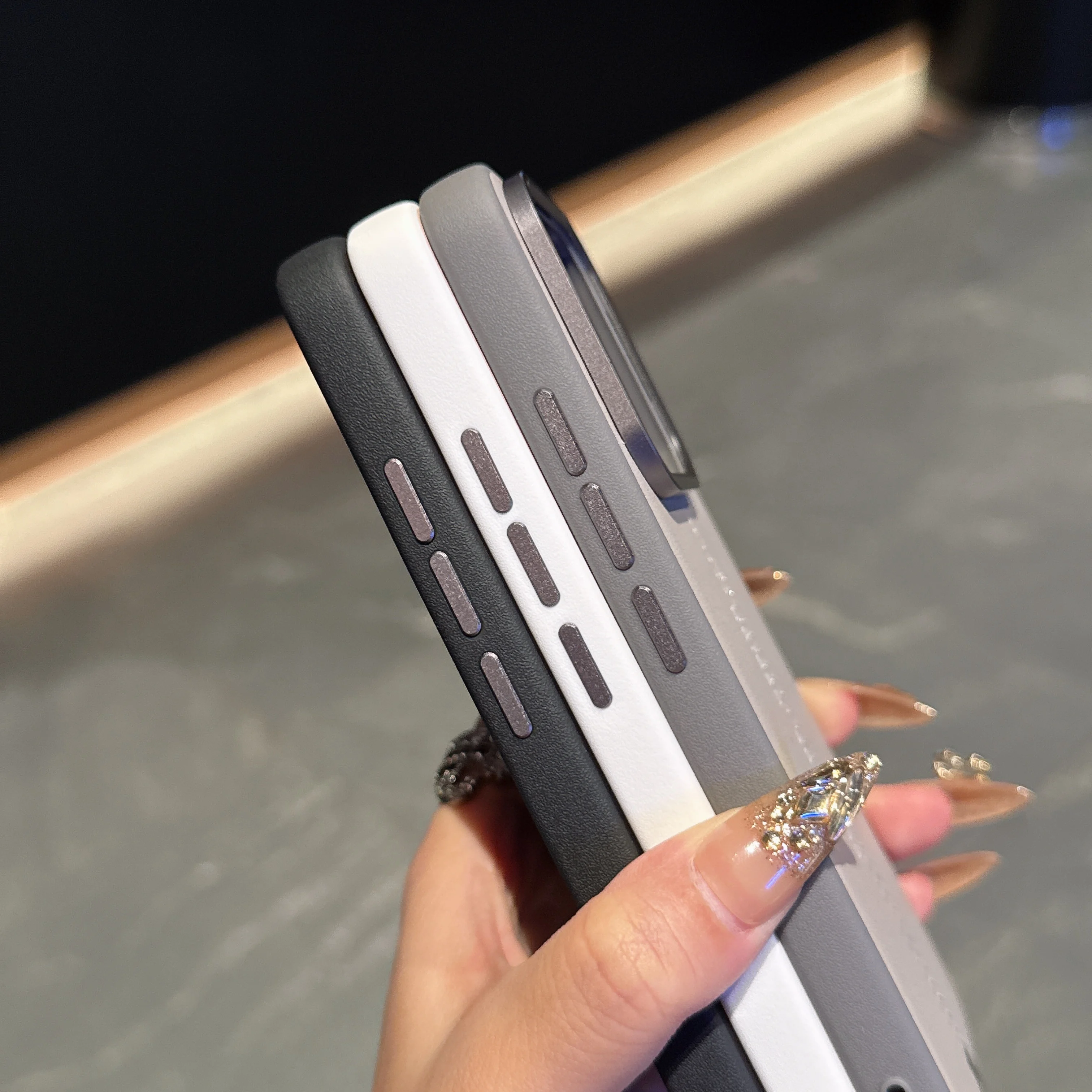 Luxury Leather Case With Metal Button For Xiaomi 15Ultra Mi15 14 Pro Business Phone Cover Camera Protection Shockproof Casing