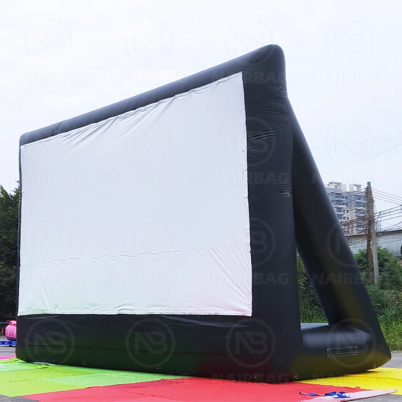 2026Movie Screen Inflatable Cinema Screen Outdoor Yard Party Projector Blow up Movie Night Set With Chairs Fro Rentpromote sales