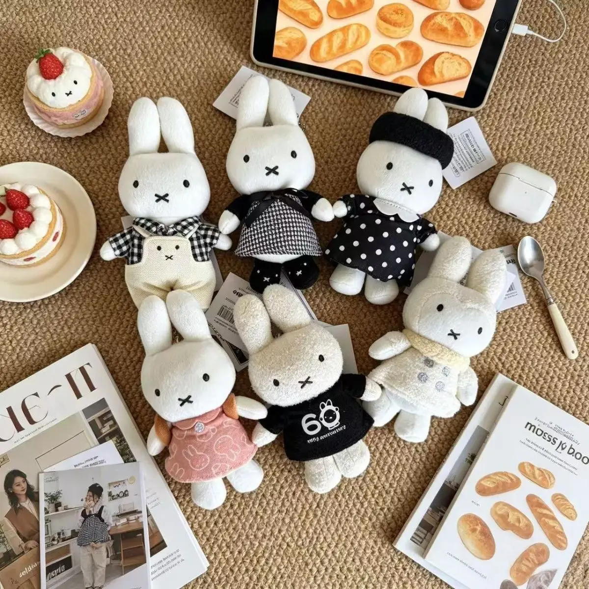 Anime Lucky Rabbit Plush Doll Miffy Bunny Pendant Cute Girly Heart Bag Lovely Kawaii Sweet Personality Creativity Little Fresh