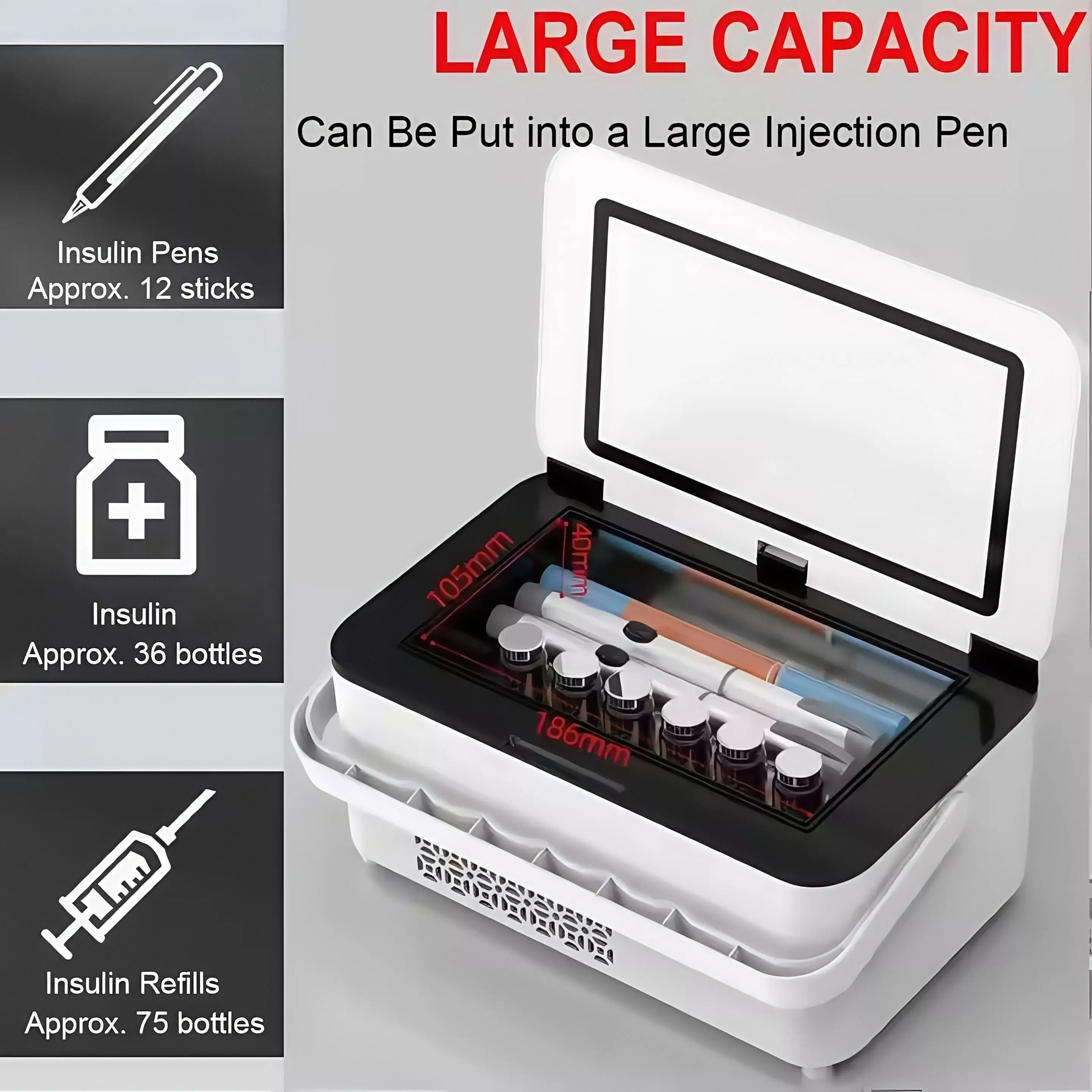 Insulin refrigerator, diabetes injection insulin, business travel portable medicine refrigerator, car mounted mini thermostat