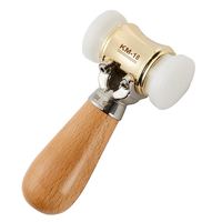 HONGDUI KM-18 Woodworking Brass Chisel Mallet With Interchangeable Heads Punch Hammer Metal Forming Tool for DIY Crafts Art