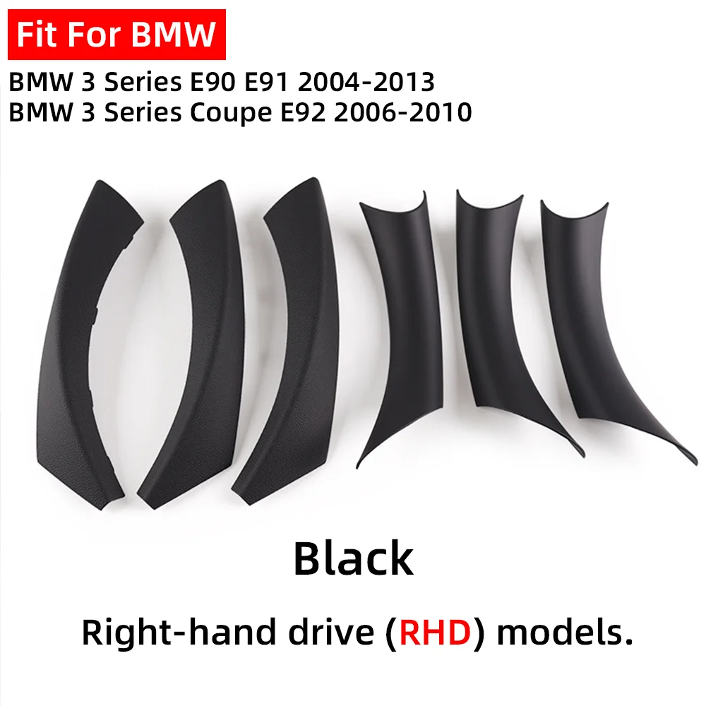 LHD RHD Einfache Installation Schwarz Beige Links Rechts Innentürgriffabdeckung Für BMW 3er Serie E90 E91 E92 2004-2013