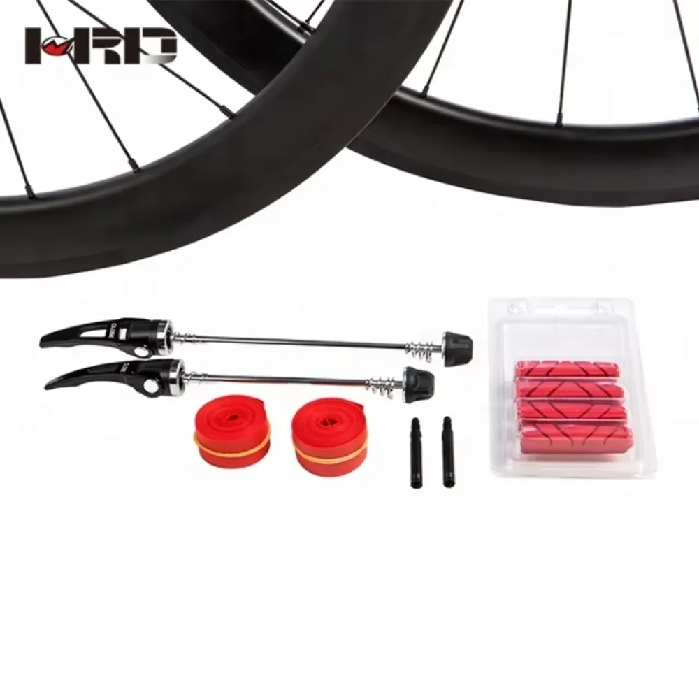 50mm Carbon 700c Clincher Rim 28mm aero Road Rim Bike Carbon Wheel Set With Black Cx-ray Spokes