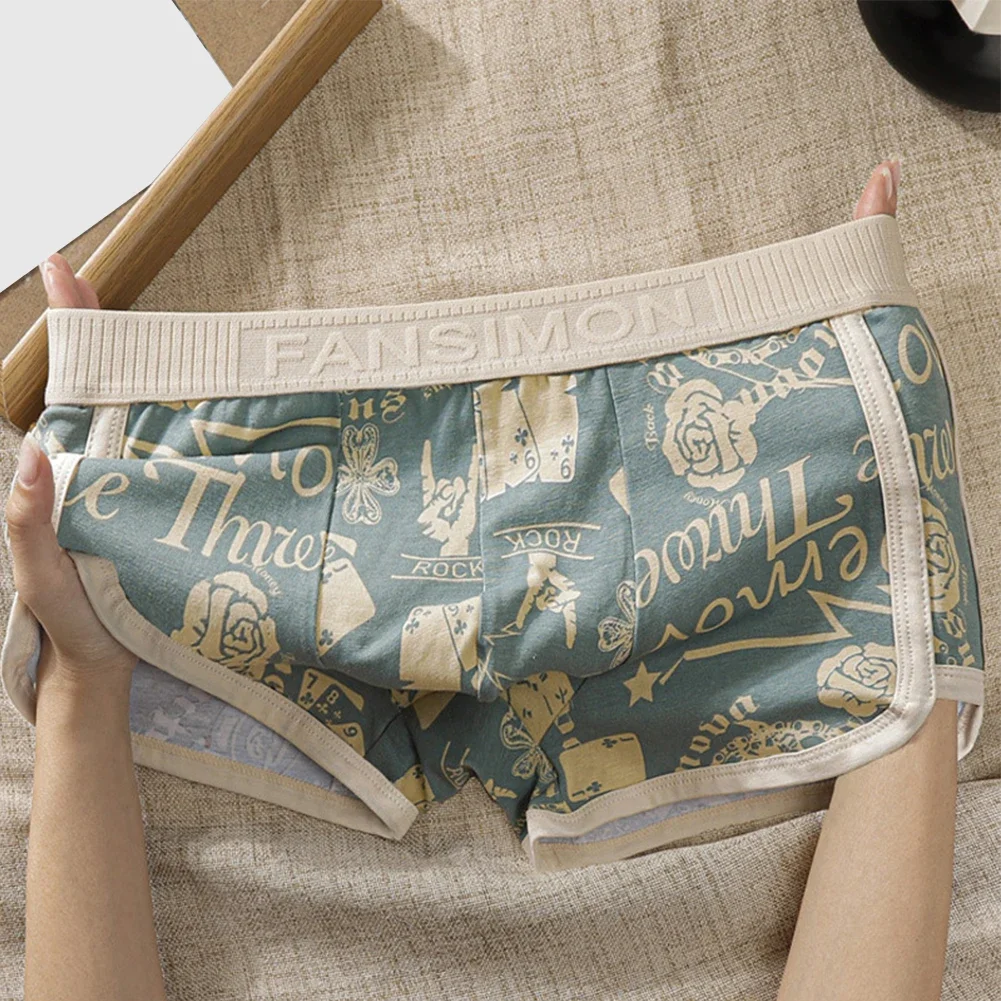 

Classic Print Boxer Underpants Homewear Comfortable Underwear Breathable Trunks 95 Polyester Brand New Condition
