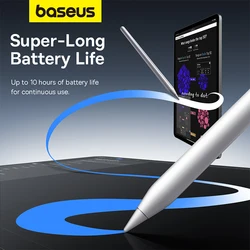 Baseus Smooth Writing 2 Series Wireless Charging Multifunctional Stylus, Moon White (Active Wireless Version with active pen tip