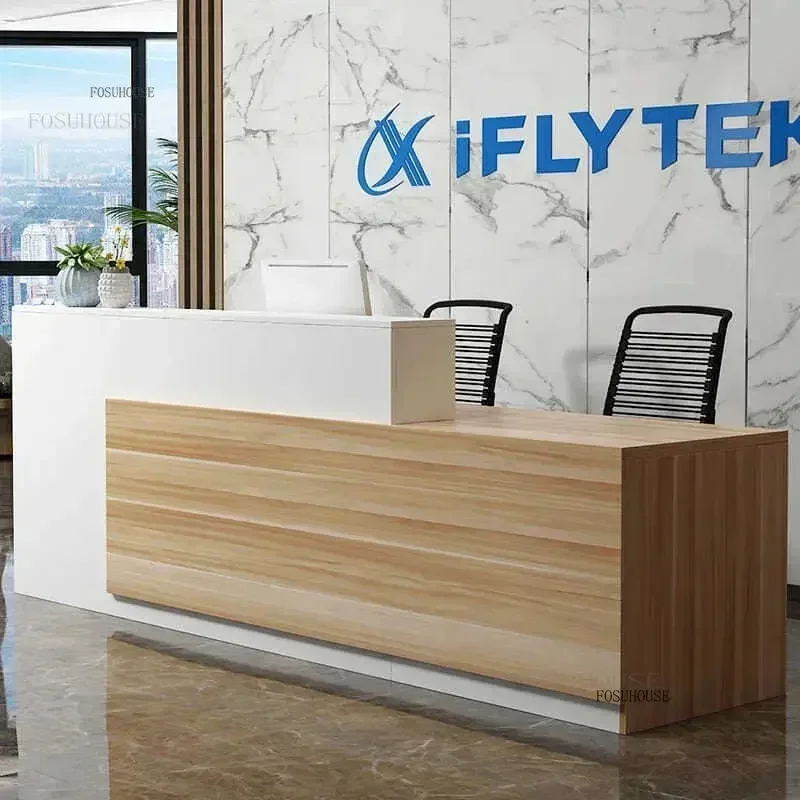 مكتب الاستقبال الحديث، ماكينة تسجيل المدفوعات النقدية البسيطة لصالونات التجميل وردهة الفندق، طاولة استشارات أثاث المكاتب الإبداعية