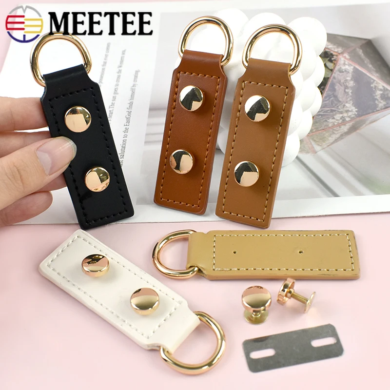 

2-20Set 2.5*9cm PU Leather Bag Clip Clasp Metal D Buckles With Screw Backpack Strap Belt Buckle DIY Replacement Bags Accessories