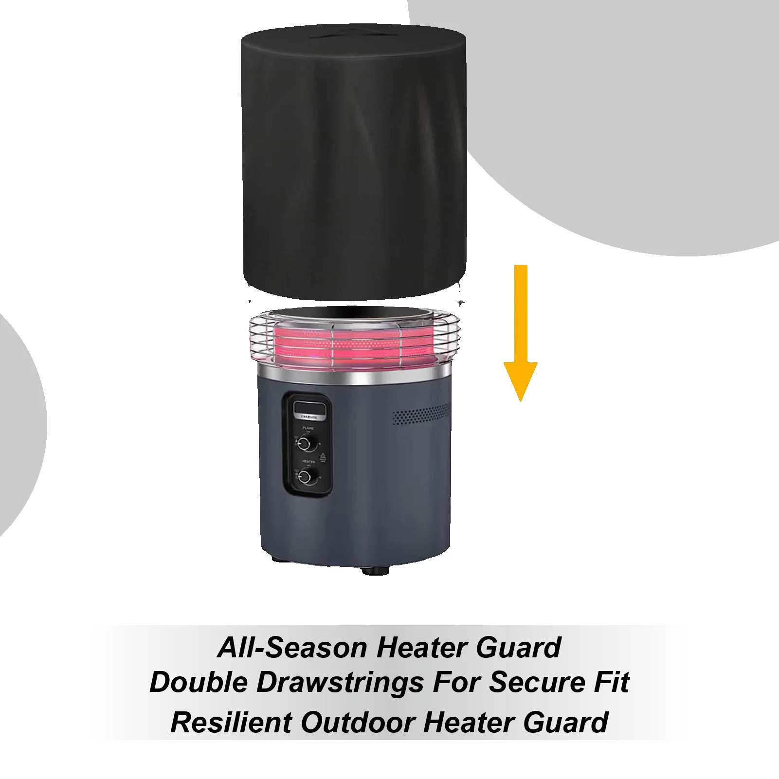 

round fire basin dust cover Patio Heater Covers Dust-proof Oxford Fabric Drawstrings Design Protector Round Patio Fire Pit Cover