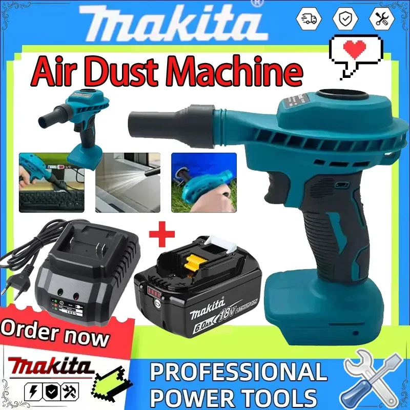 

Аккумуляторный пылесос Makita 2-в-1: эффективный пылесос и воздуходувка для компьютеров, 18В, с аккумулятором