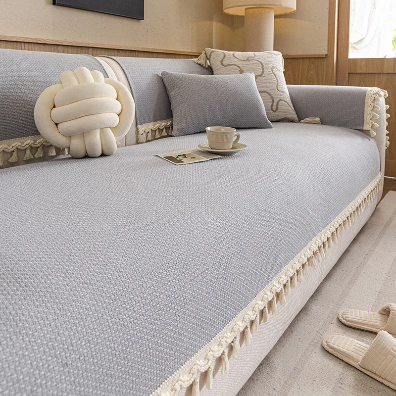 Chenille Sofa Mat Pad Four Seasons Universal Non Slip French Style Soft Mat Sofa Dust-proof Cover Cloth Towel for Living Room