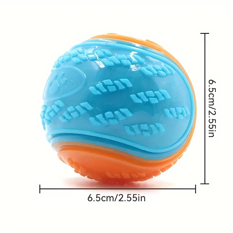 6Pcs Squeaky Balls Toys Dogs Interactive Toys TPR Dog Chew Toy for Dog Pet Teeth Cleaning Bite Resistance Pet Supplies image 5