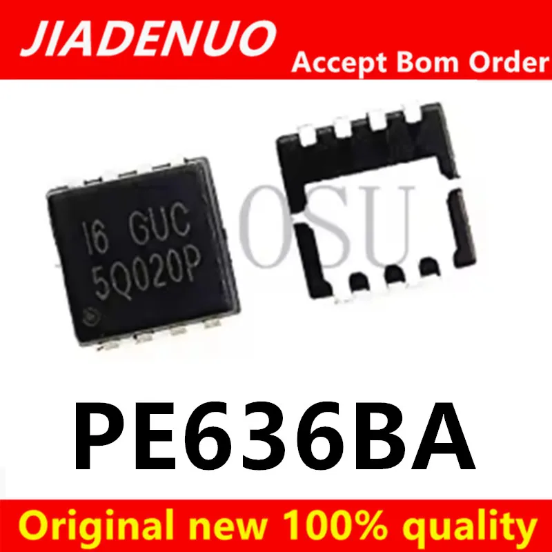 (5pcs)100% New PE636BA Silk Screen I6 16 GUC GUE GUN GUM N Channel 30V 15.2A QFN8 Chipset