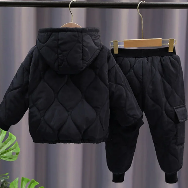 Boys Sweatshirts +Pants Kids Suits 2PCS/Set Cotton 2024 Hooded Spring Autumn Cotton Jogging Suit Teenagers Christmas Gift Childr