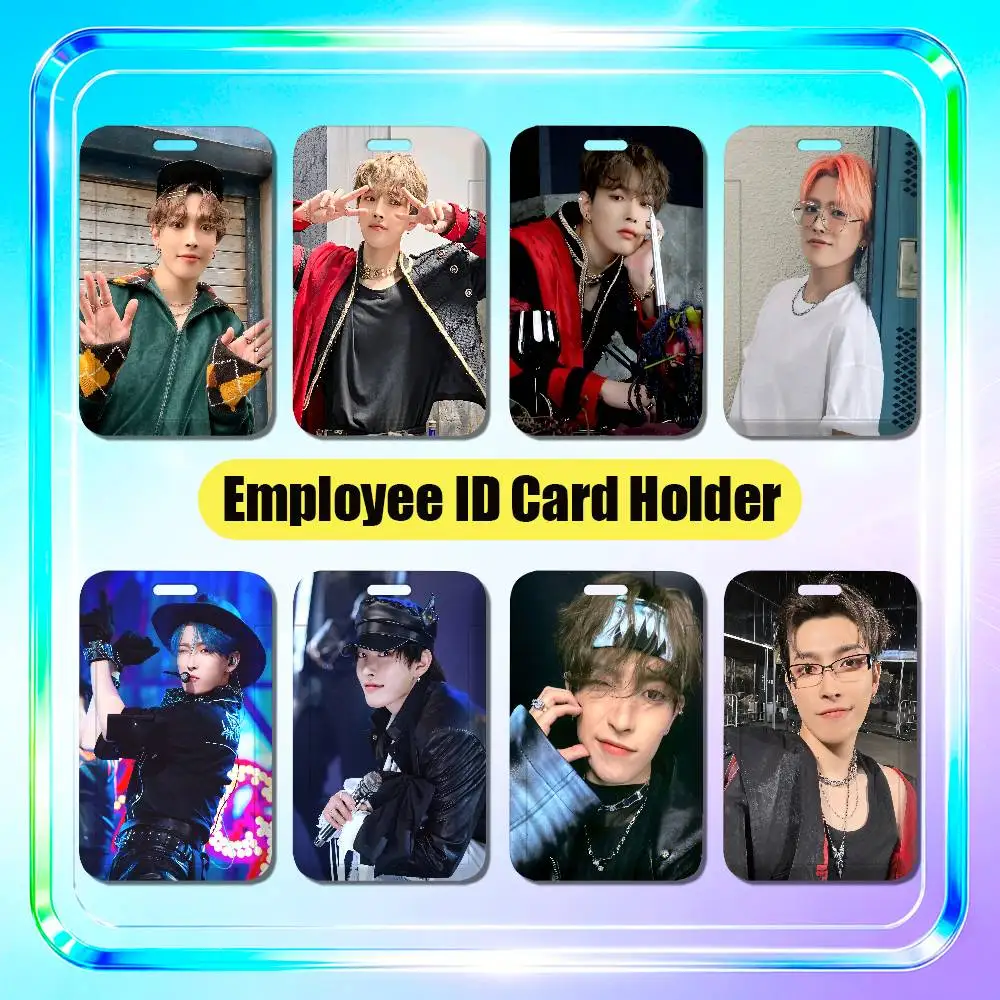 For Ateez Hongjoong Employee ID Card Holder Badge Office Student Bank Work Credit Decoration Case