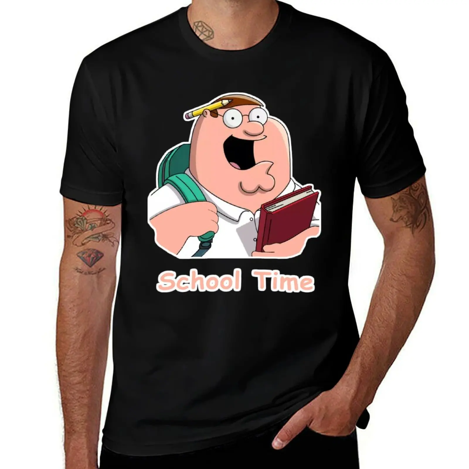 

Peter Griffin School Time T-Shirt Casual Breathable Short Sleeve Top