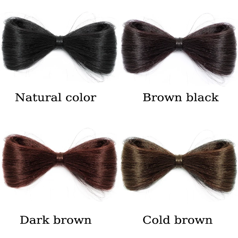 Bow Claw Synthetic Hair Bun Chignon Straight Hair Bun Updo Hairpiece Heat Resistant Fake Bowknot Styling Hair Accessories