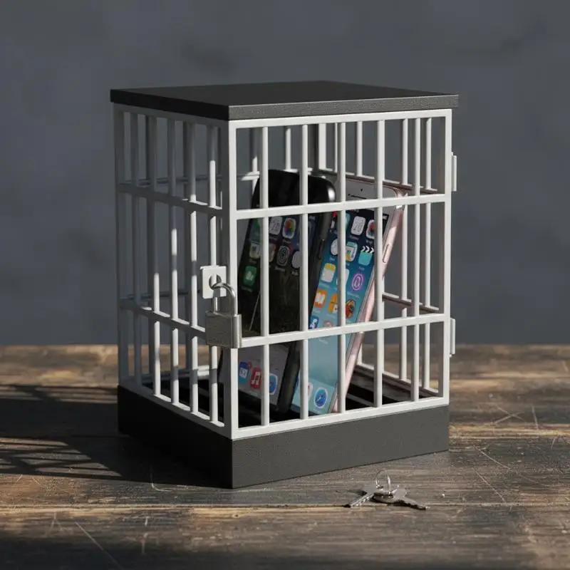 Mobile Phone Jai Phone Prison Timer Lock Box Phone Cage Storage Case with Stand Creative Focus Enhancing Self Discipline Tool
