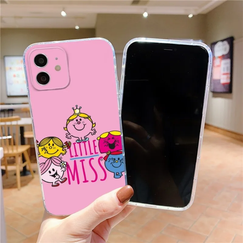 15pro Mr Men L-little Miss  Phone Case FOR IPhone 14 13 12 11 Pro 14 15 Plus 13 Pro MAX XR XS Transparent Covers