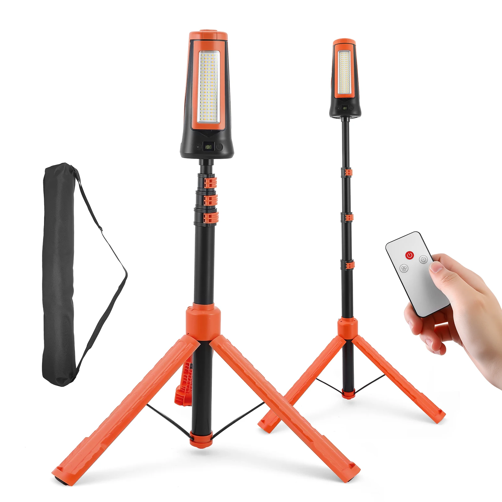Teleskopische Campinglampe 9000mAh Wiederaufladbare Laterne, Wasserdichte Zusammenklappbare Outdoor-LED-Taschenlampe für Wandern und Zelten