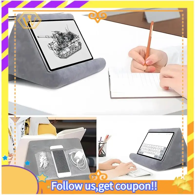 

A01K-Sponge Pillow Tablet Holder For Tablet Holder Mobile Phone Support Pillow Multi-Angle Reading Stand Durable Easy Install Bl