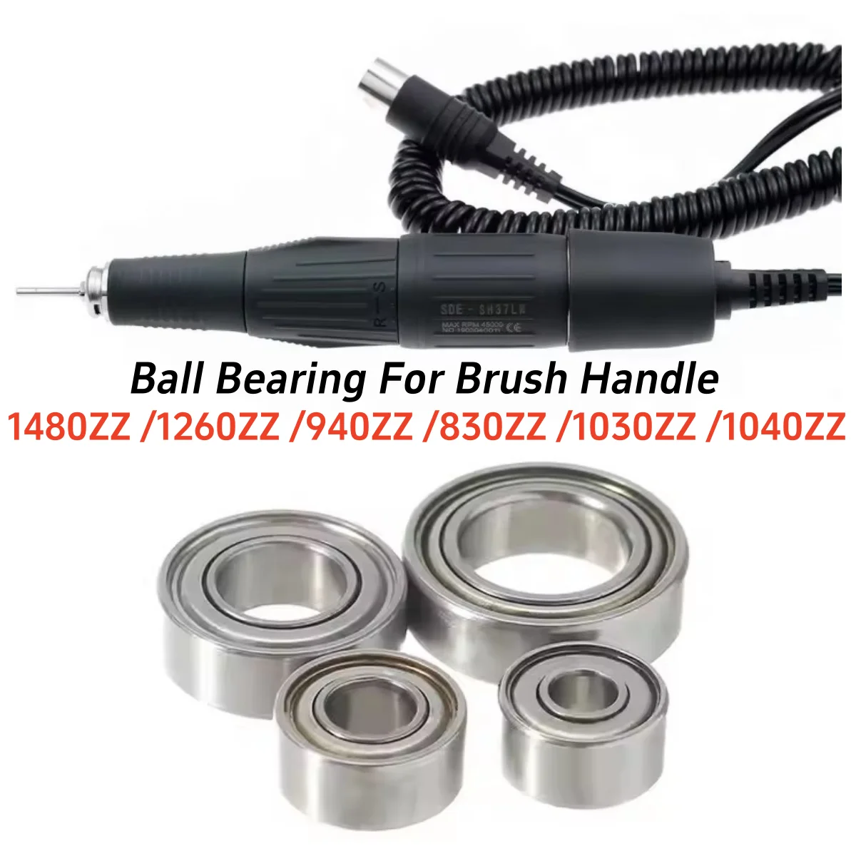 Stainless Steel Deep Groove Ball Bearing 830ZZ/1260ZZ/1480ZZ For Strong Marathon Drill Carbon Brush Handpiece Nail Drill Tool