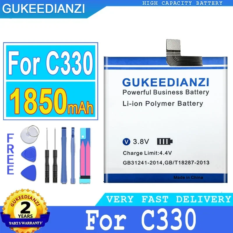 

Аккумуляторные батареи большой емкости на 1850 мАч для портативной батареи C330 для сотового телефона