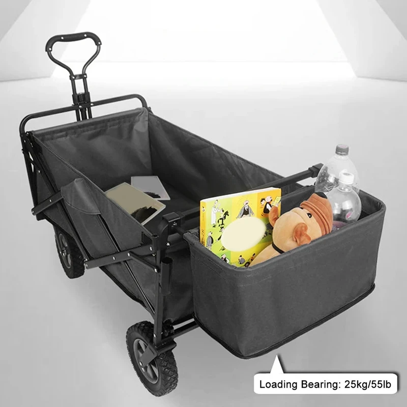 عربة سحب يدوية محمولة سوداء ، حقيبة تخزين عربة ، عربة الشاطئ ، إكسسوارات العربة ، 1 ،