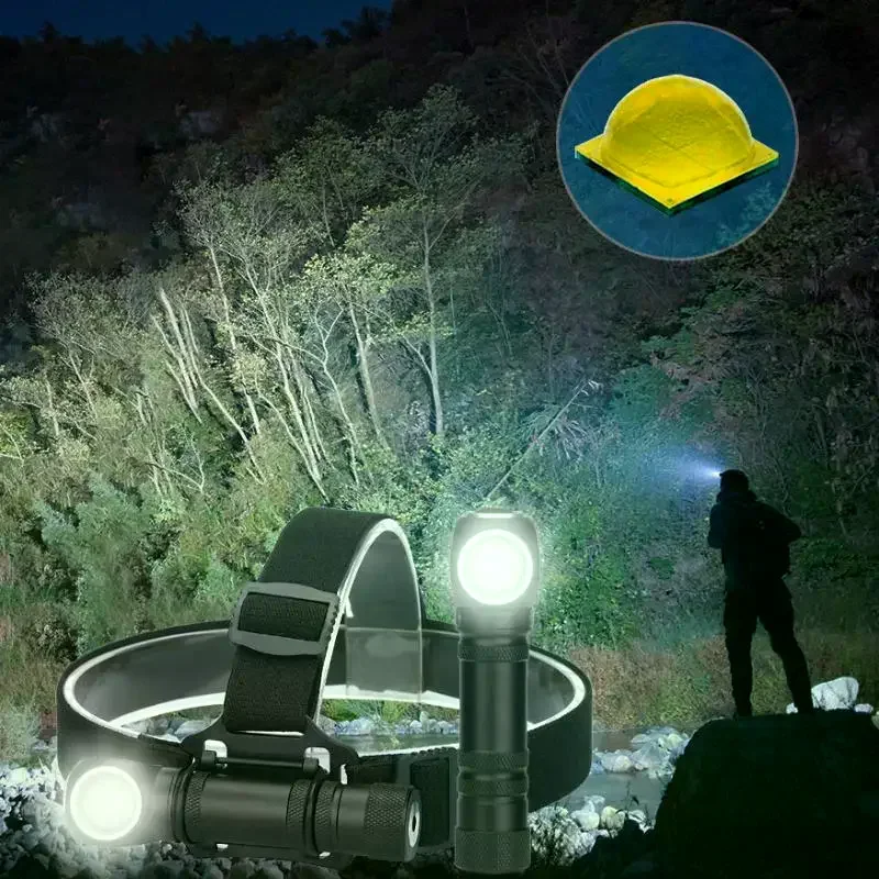 

Налобный фонарь HD10 LED 14500, мини-фонарь для повседневного использования, 1200 люмен, зарядка USB-C, для рыбалки, кемпинга, охоты