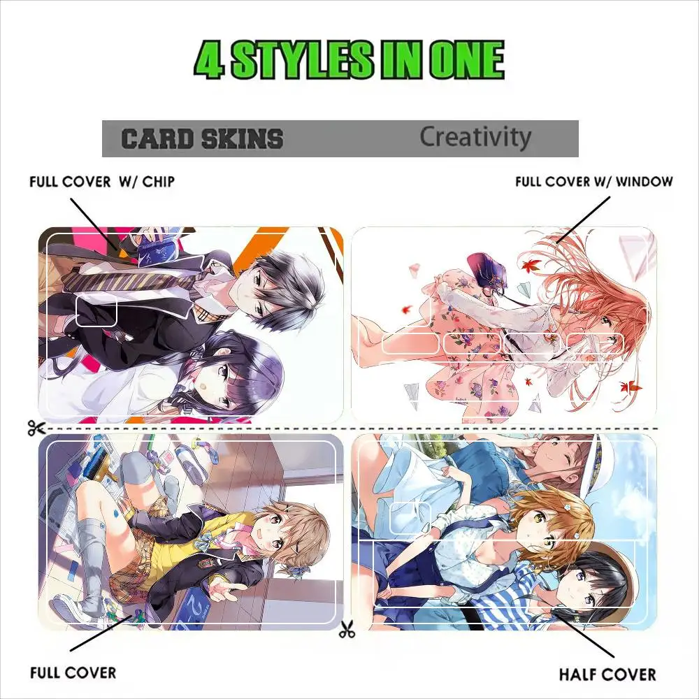 Masamune-kun No Revenge Anime   Sticker Film Tape Skin for Credit Card Debit Card Waterproof Stickers Cartoon