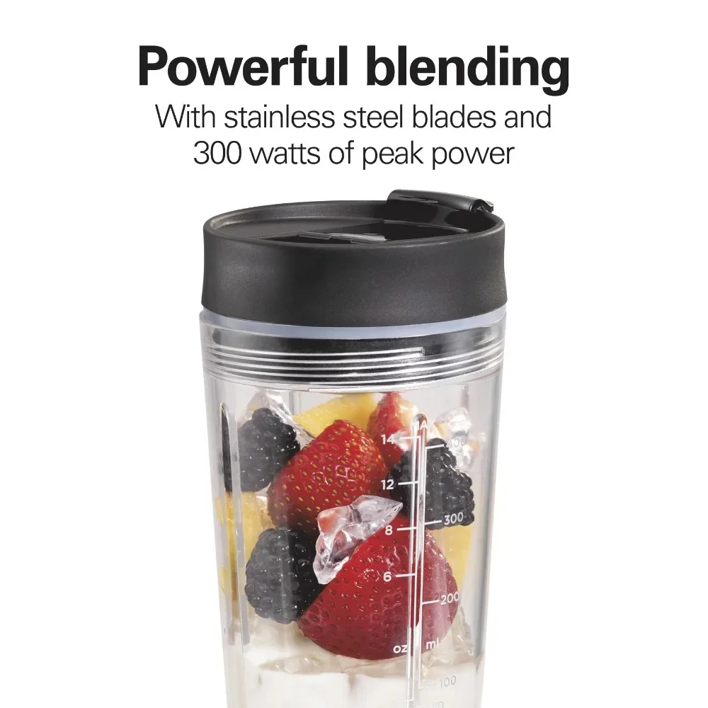 Personal Blender with Leak-Proof Travel Lid Jar Black Powerful Mixing Performance Quick and Easy Cleaning