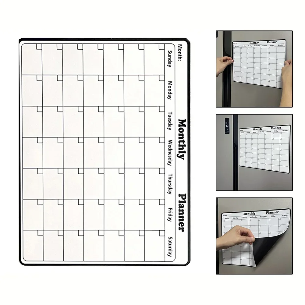 Monthly Calendar Grocery To Do List Dry Erase Magnetic Planner Board Do List Grocery Strong Magnetic Design Package Content